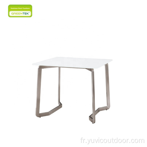 Acier inoxydable avec meubles en verre trempé super blanc